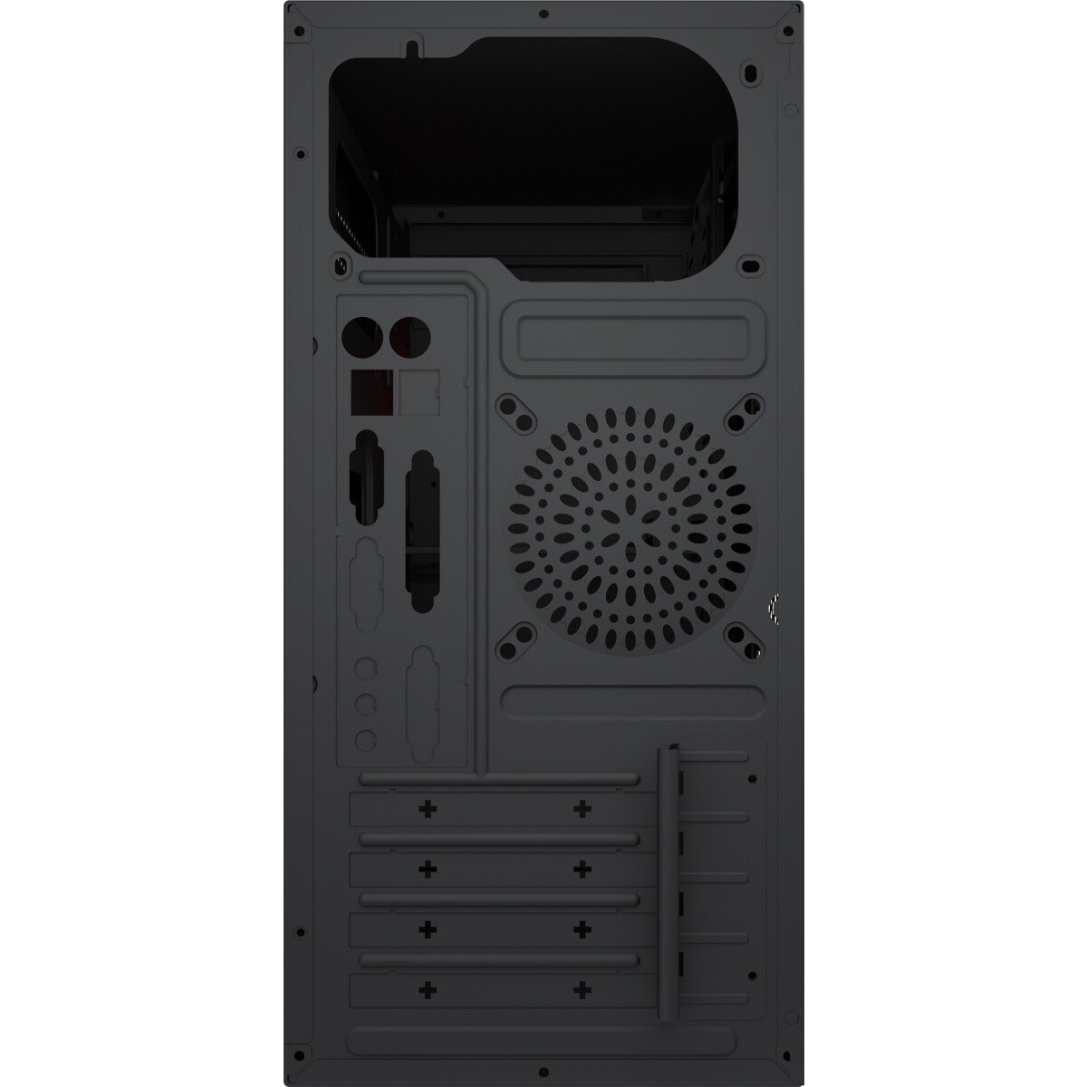 Корпус с блоком питания Foxline 450Вт./ Case Forza mATX, 450W, 2xUSB2.0+2xUSB3.0, Black, w/o FAN, 8