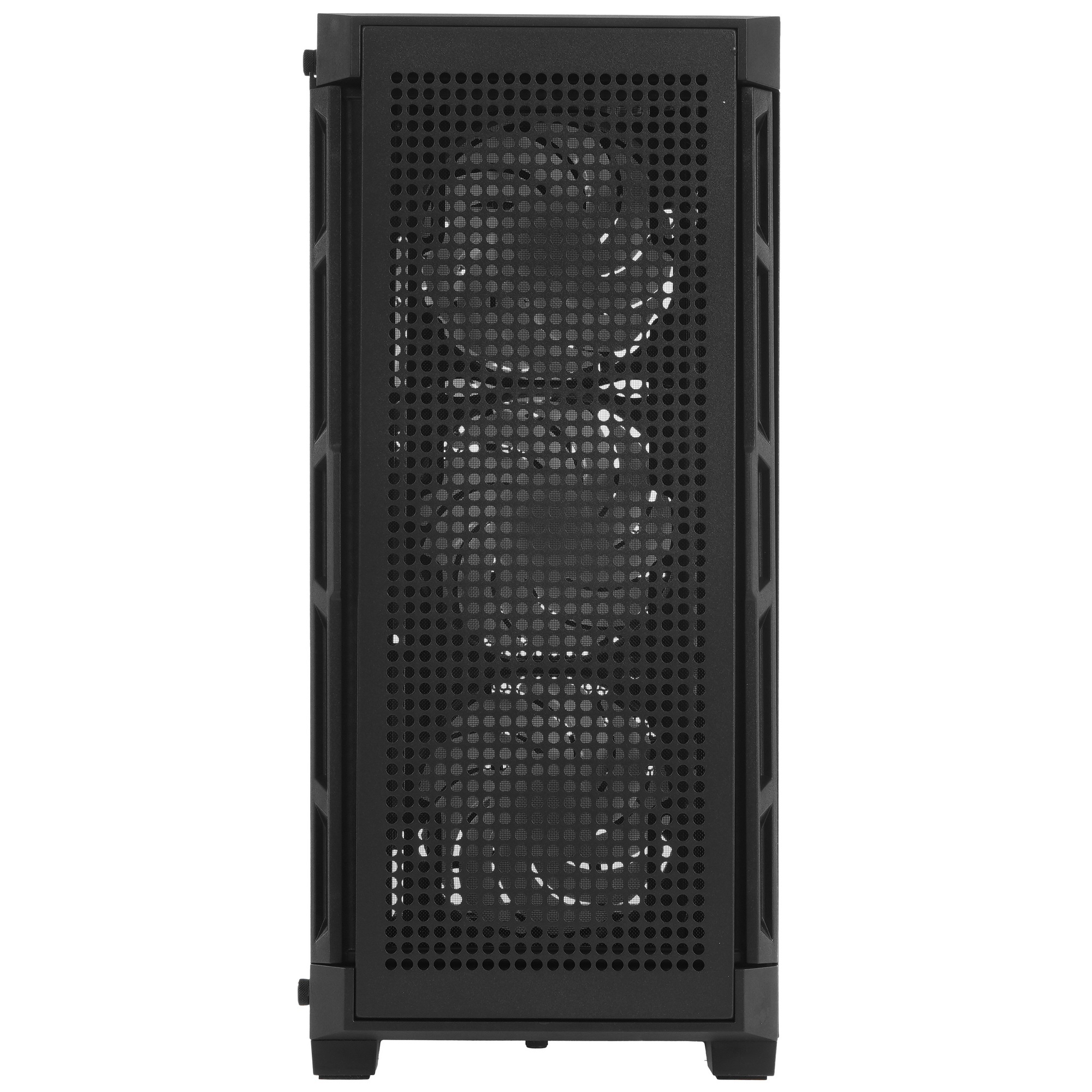Компьютерный корпус Powercase Ultimate Black, Tempered Glass, 4x 120mm ARGB fans, ARGB HUB, чёрный,