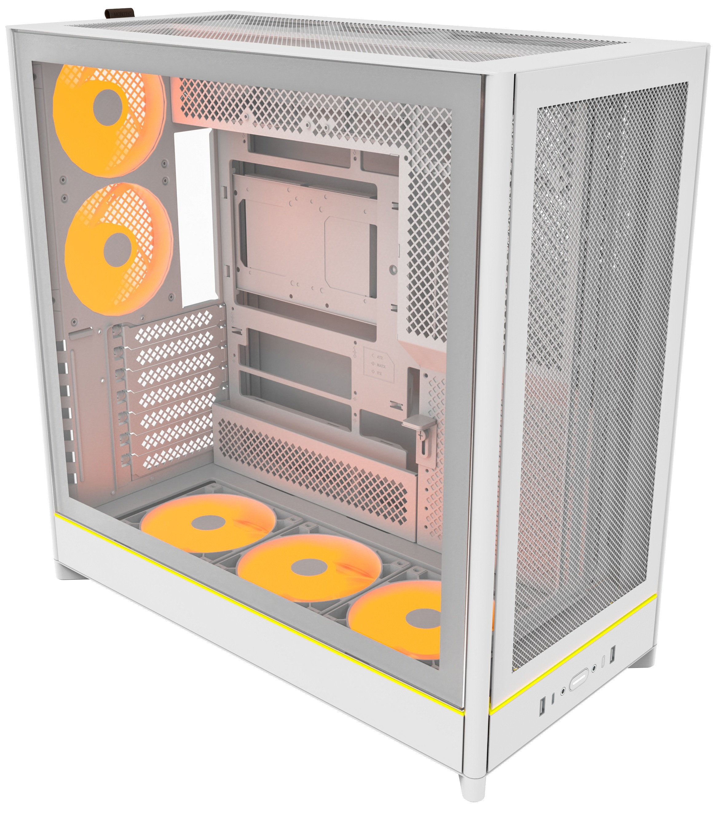 Корпус Montech HS01 PRO белый без БП ATX 5x120mm 2xUSB3.0 1xUSB3.1 audio