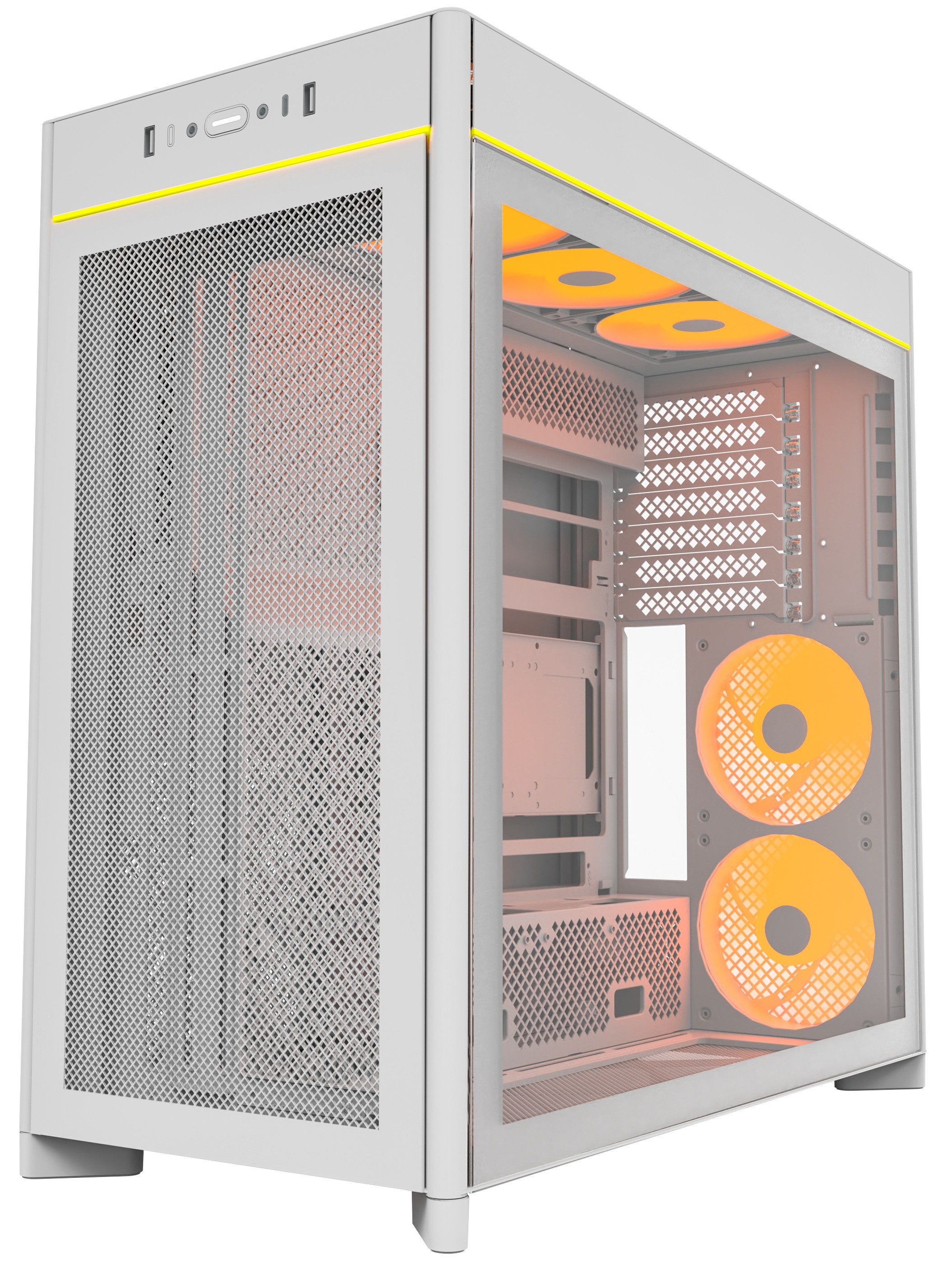 Корпус Montech HS01 PRO белый без БП ATX 5x120mm 2xUSB3.0 1xUSB3.1 audio