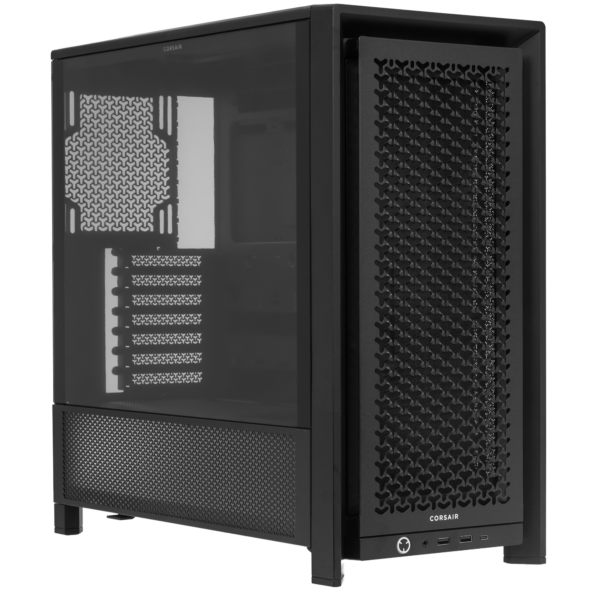 Корпус без блока питания Corsair Frame 4000D, Midi-Tower, TG, no fan, 2xUSB-A 3.2, 1xUSB 3.2 Type-C,