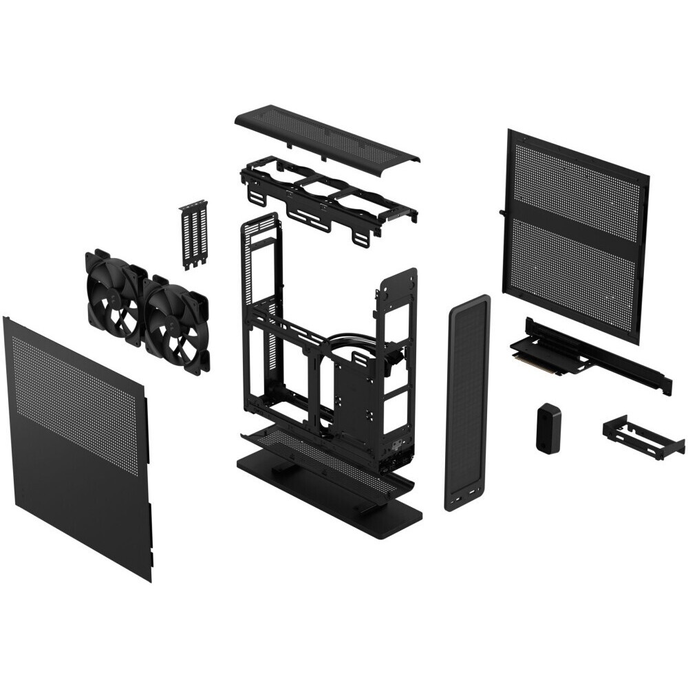Корпус без блока питания Fractal Design Ridge, 2x140mm, 2xUSB-A 3.2 + 1xUSB 3.2 Type-C, SFX PSU Supp