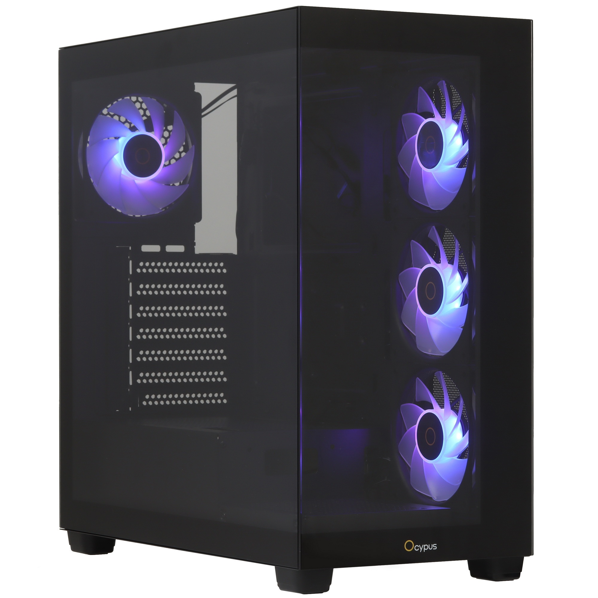 Компьютерный корпус Ocypus Gamma C72 BK ARGB  ATX / win / black / 4 ARGB fans / no PSU / Tempered Gl