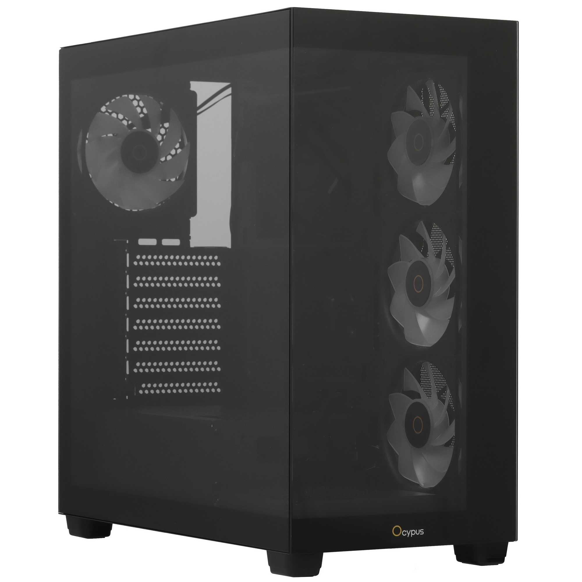 Компьютерный корпус Ocypus Gamma C72 BK ARGB  ATX / win / black / 4 ARGB fans / no PSU / Tempered Gl