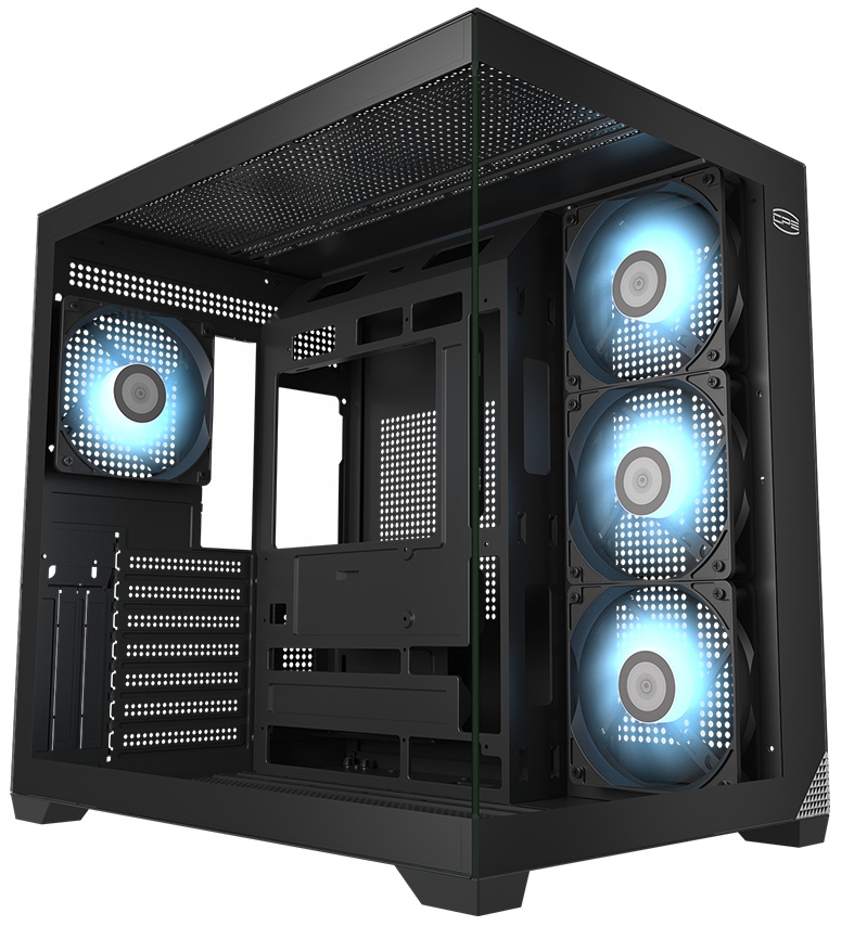 Корпус без блока питания PCCooler C3T700 ARGB BK, Midi-Tower, TG, 4x120mm ARGB, 1xUSB-A 3.0 + 1xUSB-