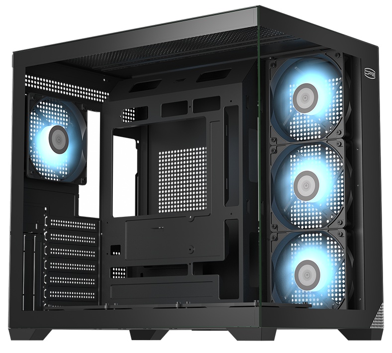Корпус без блока питания PCCooler C3T700 ARGB BK, Midi-Tower, TG, 4x120mm ARGB, 1xUSB-A 3.0 + 1xUSB-