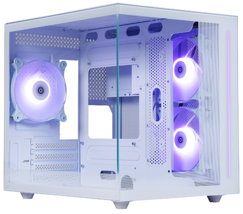 Корпус компьютерный NovaCube белый,mATX,3fan,switch&M/BSynс DEFENDER