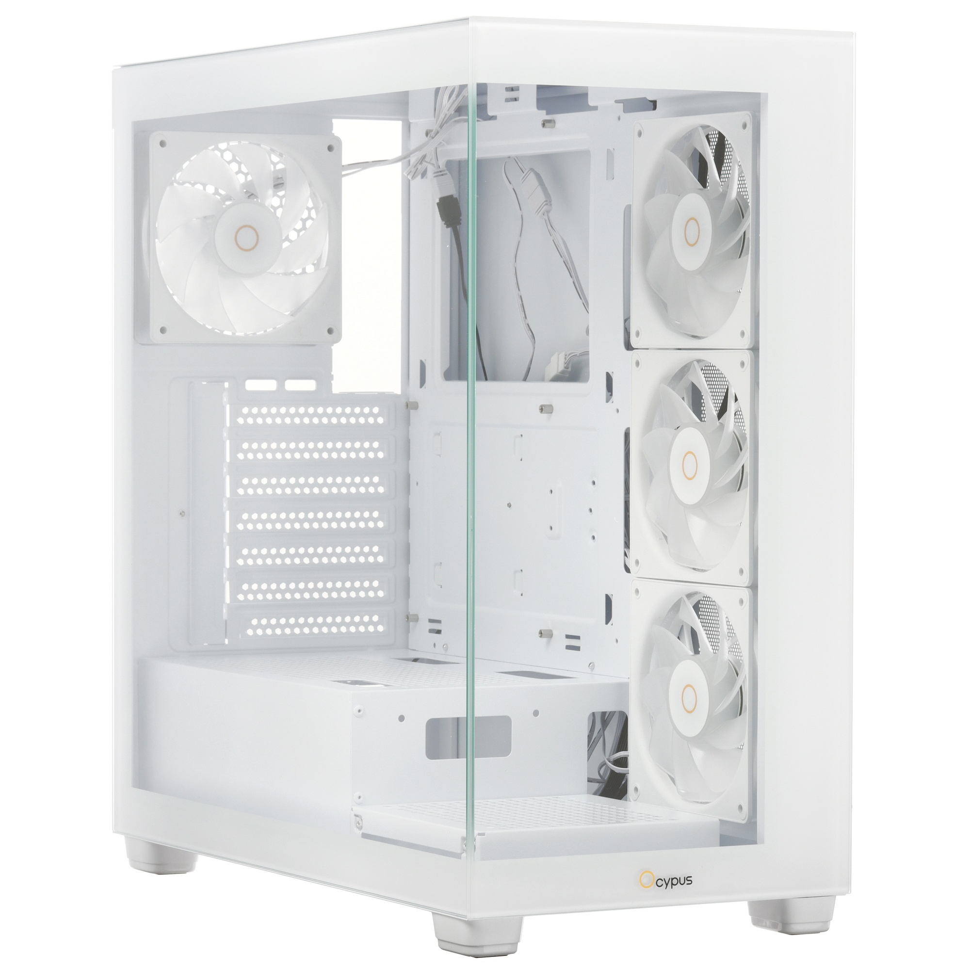 Компьютерный корпус Ocypus Gamma C72 WH ARGB  ATX / win / white / 4 ARGB fans / no PSU / Tempered Gl