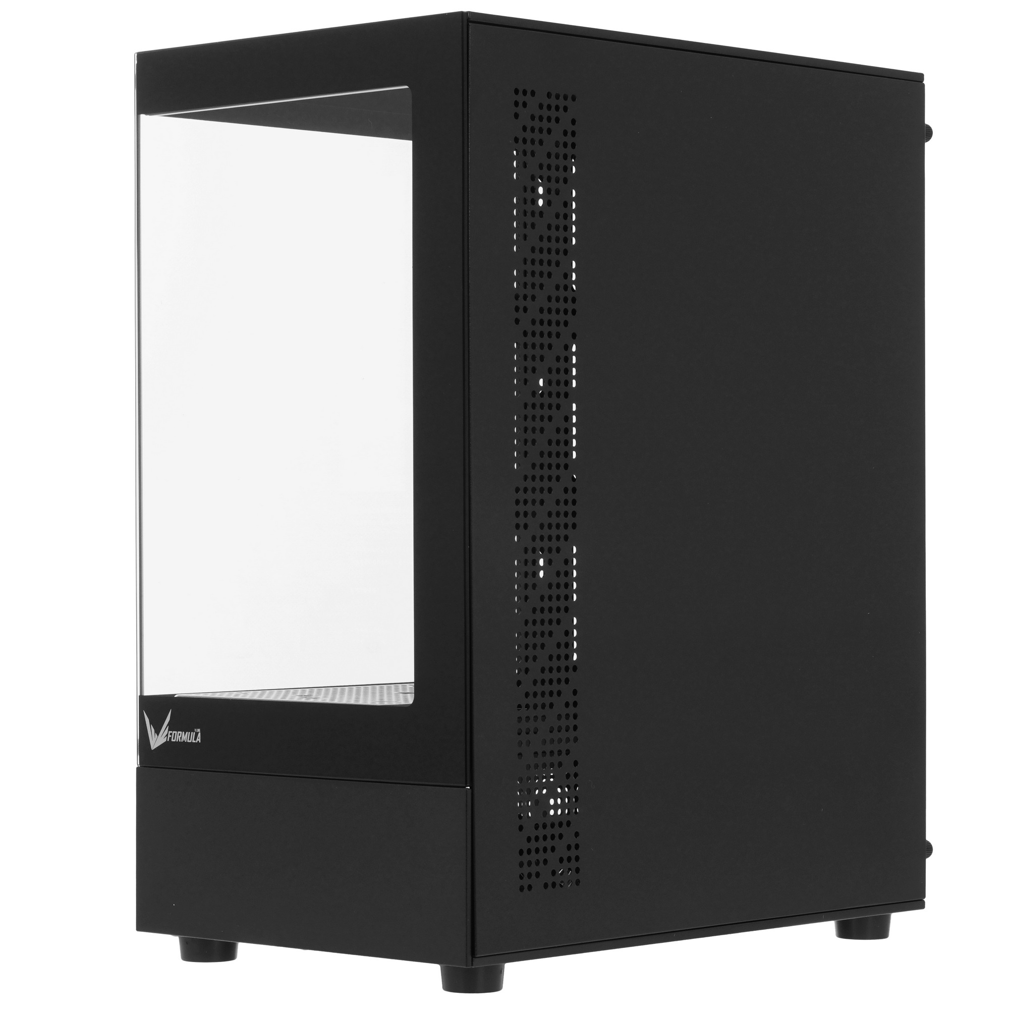 Компьютерный корпус Formula Crystal Z1CM черный без БП mATX 5x120mm 1xUSB3.0 audio bott PSU