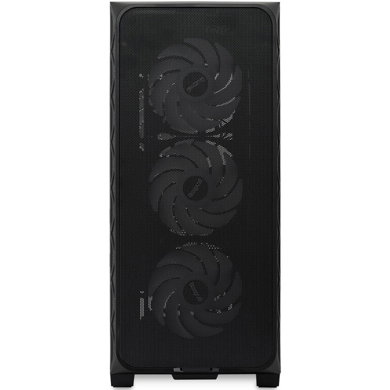 Корпус без блока питания/ Case HSPD M730, Mesh Mid Tower, Black, TG, 0.4 SPCC, no fans, E-ATX, ATX,