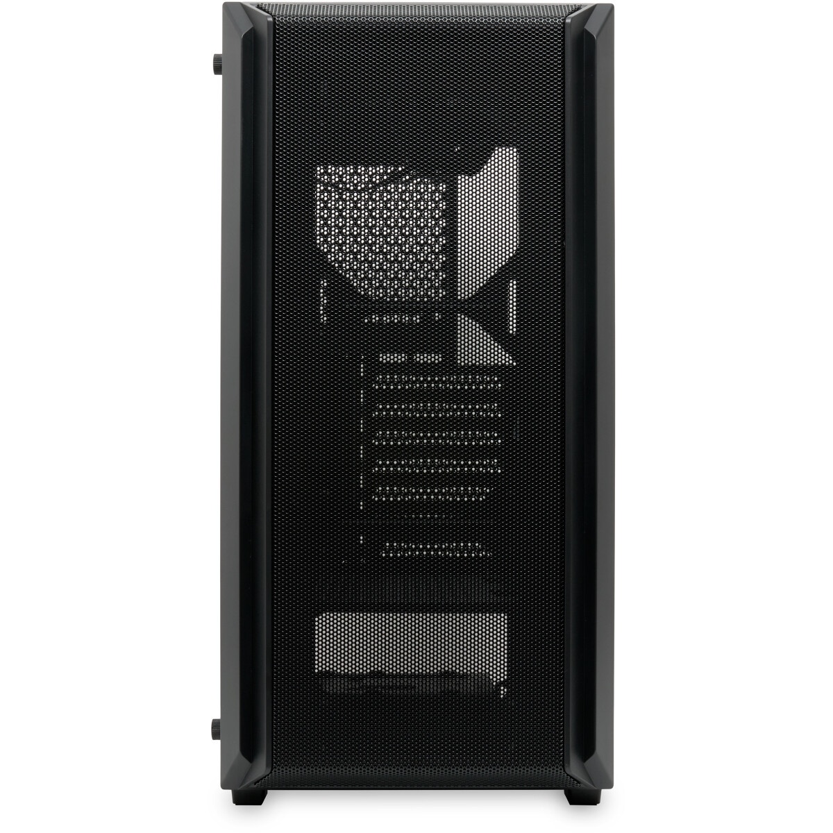 Корпус без блока питания/ Case HSPD M730, Mesh Mid Tower, Black, TG, 0.4 SPCC, no fans, E-ATX, ATX,
