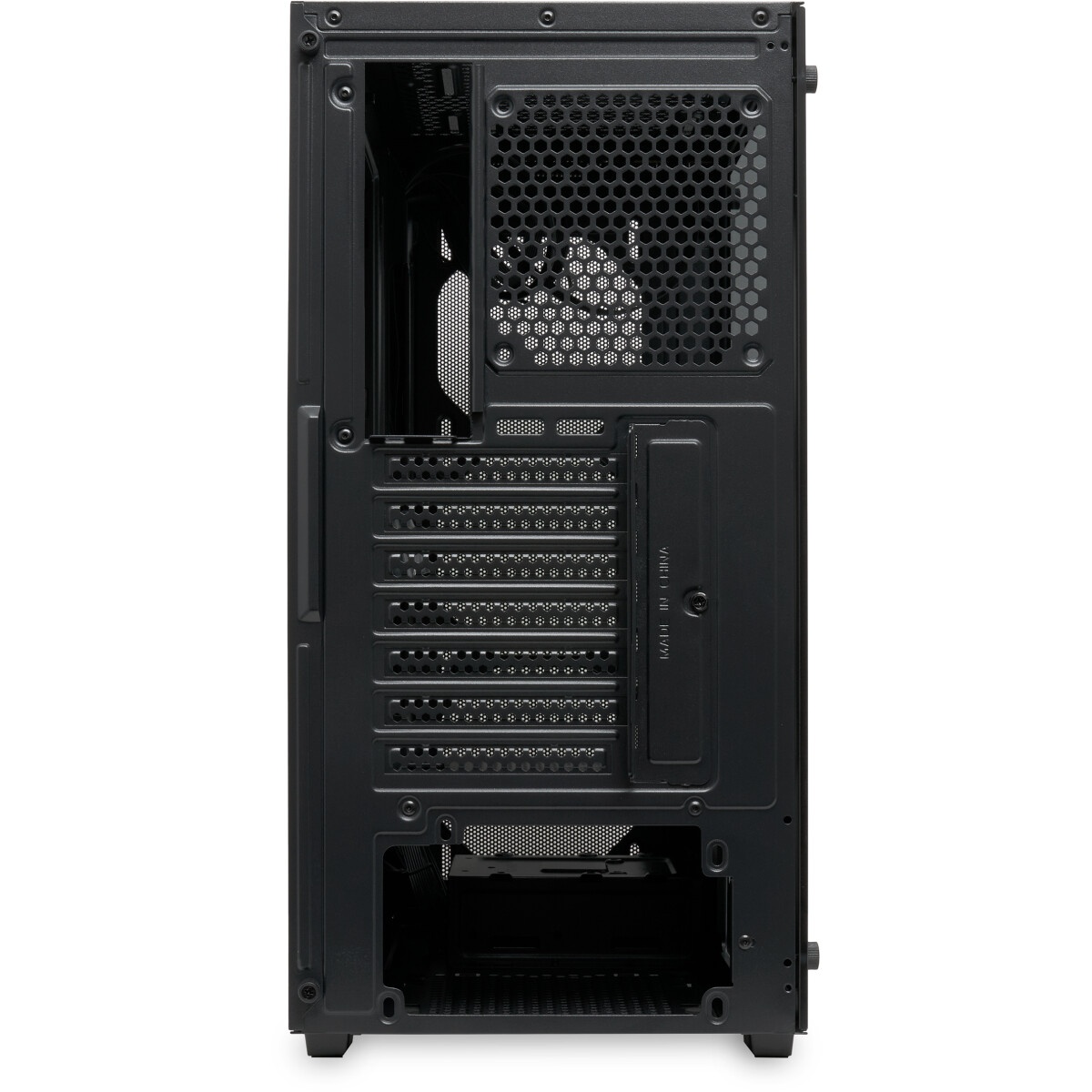 Корпус без блока питания/ Case HSPD M730, Mesh Mid Tower, Black, TG, 0.4 SPCC, no fans, E-ATX, ATX,