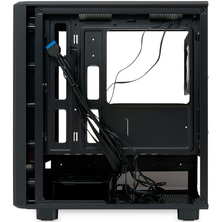 Компьютерный корпус без блока питания HSPD M331, Mesh Mini-tower, Black, TG, 0.4 SPCC, no fans mATX,