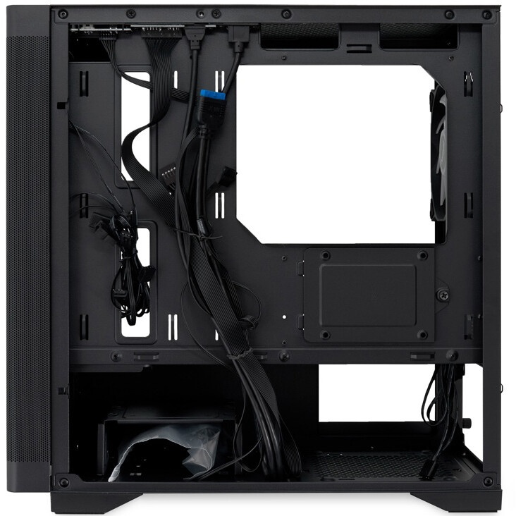 Компьютерный корпус без блока питания HSPD M331, Mesh Mini-tower, Black, TG, 0.4 SPCC, no fans mATX,
