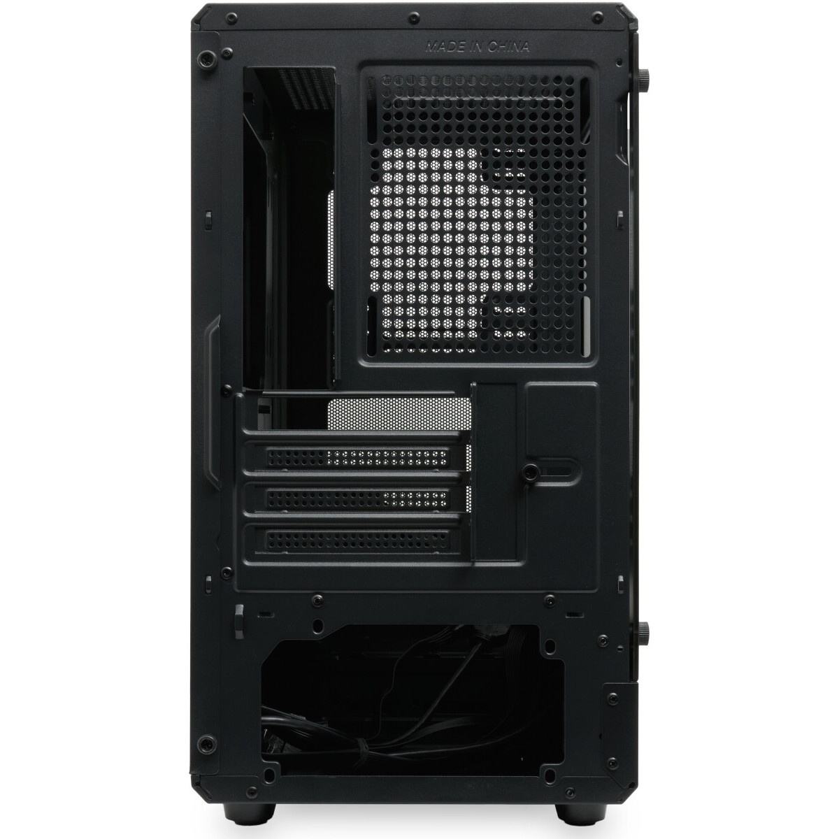 Компьютерный корпус без блока питания HSPD M331, Mesh Mini-tower, Black, TG, 0.4 SPCC, no fans mATX,