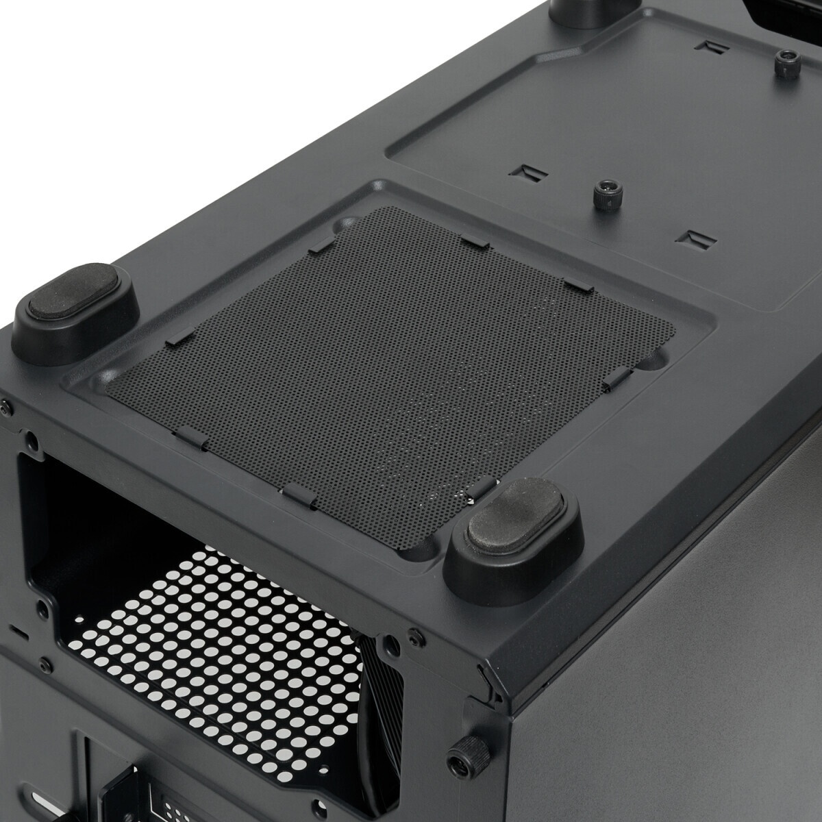 Компьютерный корпус без блока питания HSPD M331, Mesh Mini-tower, Black, TG, 0.4 SPCC, no fans mATX,