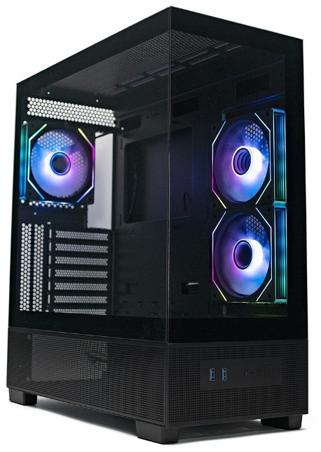 Компьютерный корпус XASTRA Q500M 3ARGB-C10 Black mATX/Aquarium/Screewless/ 3x120mm ARGB PWM FM fans/