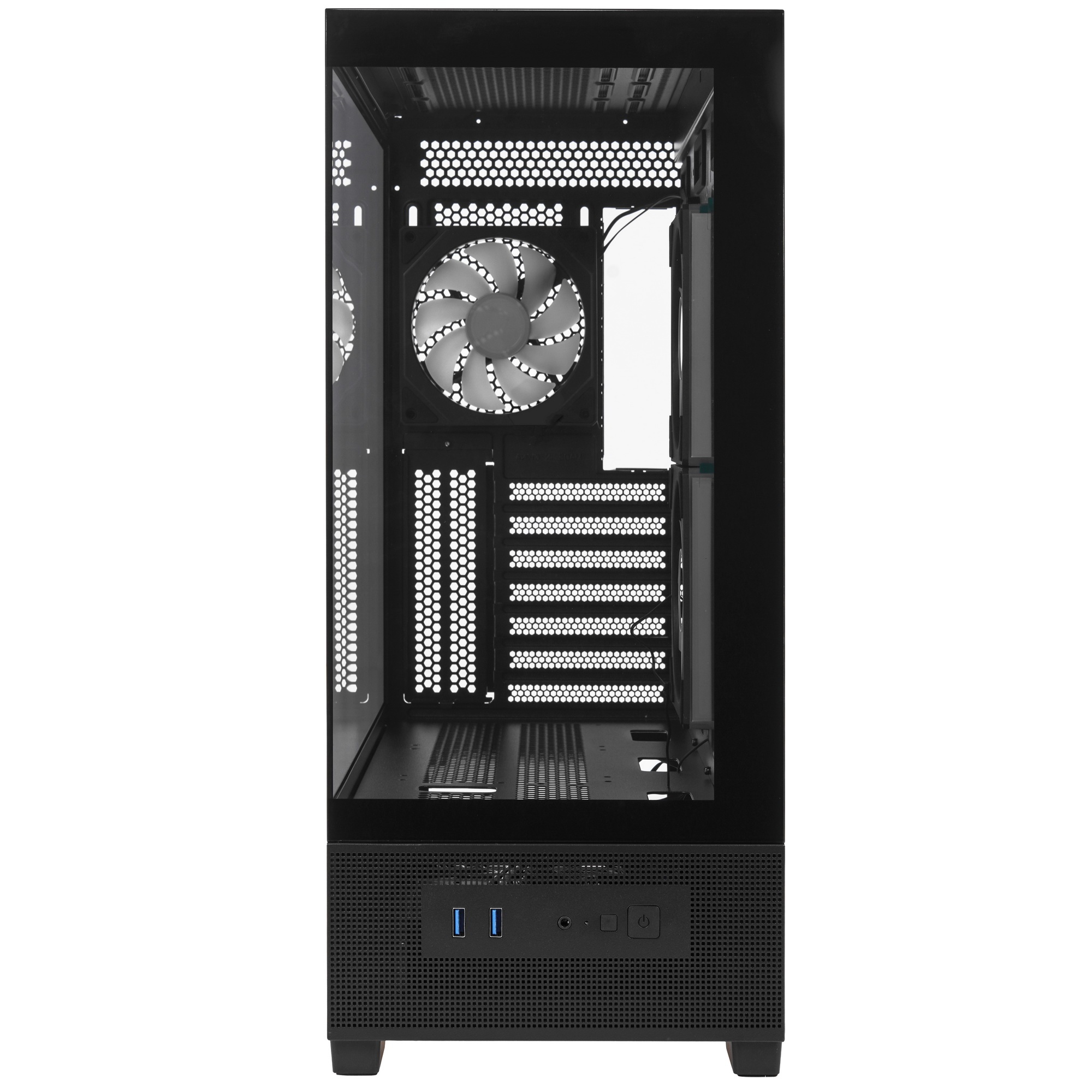 Компьютерный корпус XASTRA Q500M 3ARGB-C10 Black mATX/Aquarium/Screewless/ 3x120mm ARGB PWM FM fans/