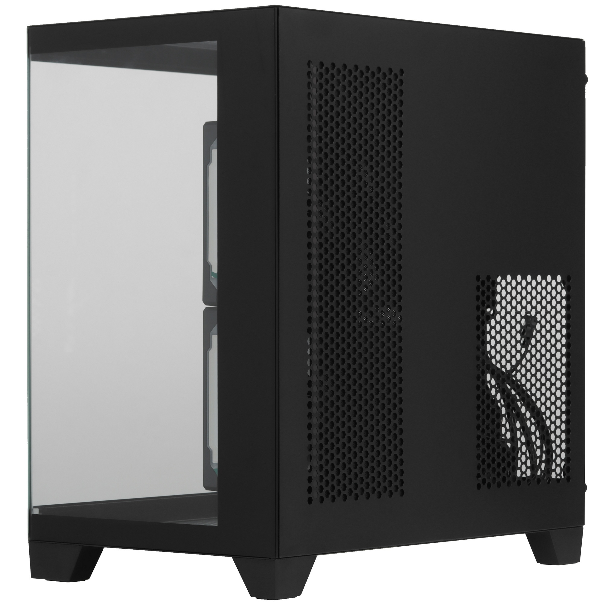 Компьютерный корпус Formula Crystal Z6M Floe черный без БП mATX 4x120mm 2xUSB3.0 audio bott PSU
