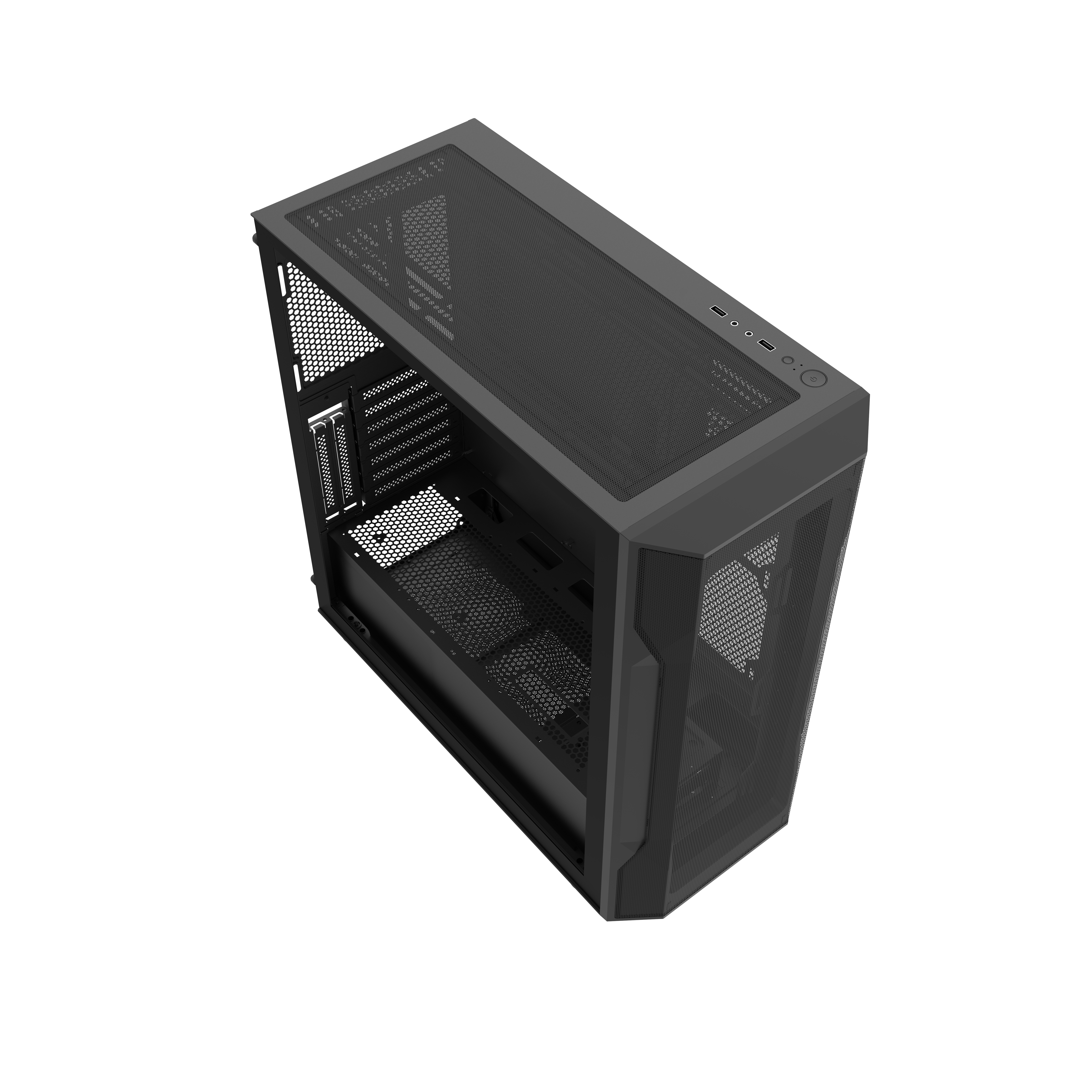 Корпус ПК без блока питания SAMA S40E Black, Midi-Tower, TG, no fans, 2xUSB 3.0 + 1xUSB 3.1 Type-C,
