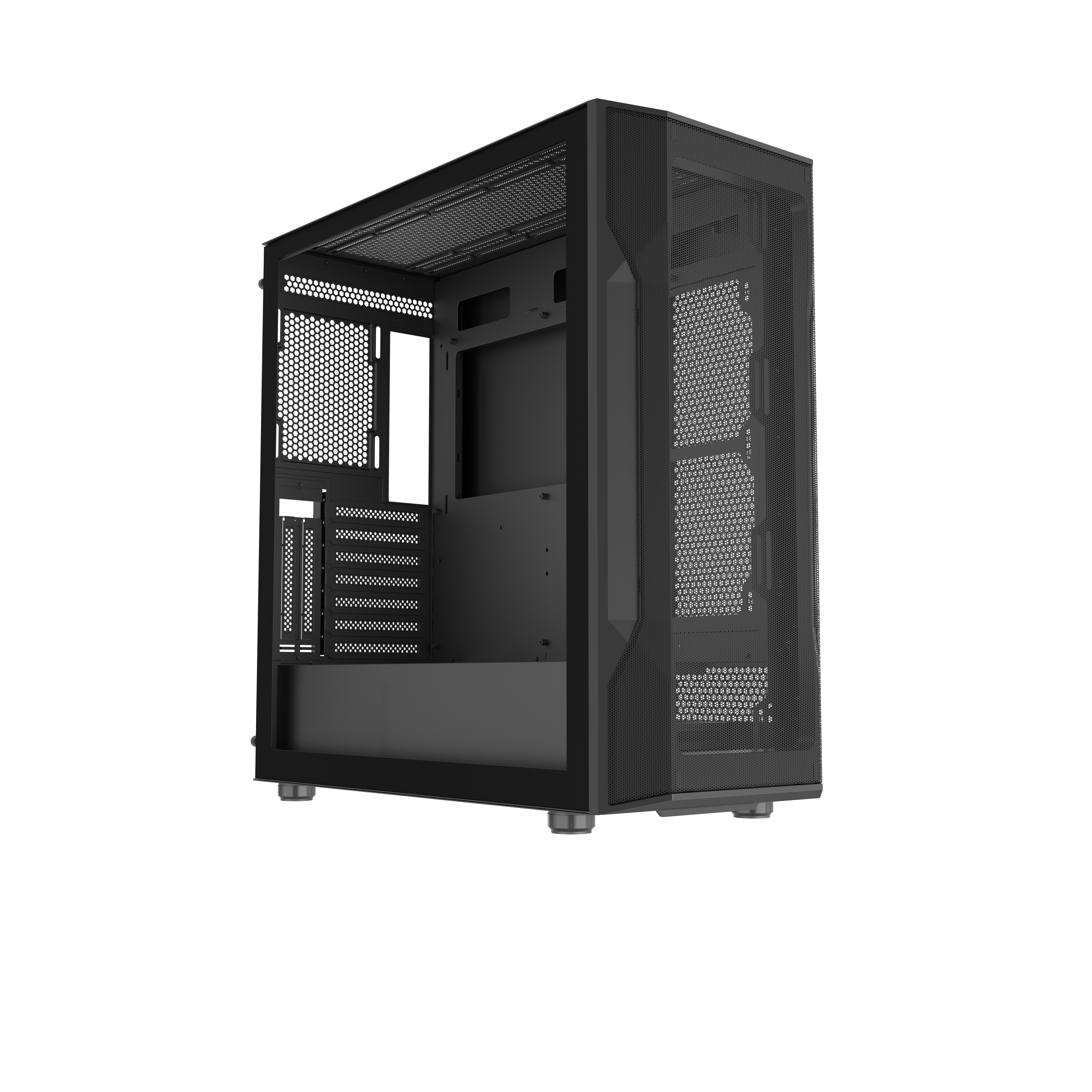 Корпус ПК без блока питания SAMA S40E Black, Midi-Tower, TG, no fans, 2xUSB 3.0 + 1xUSB 3.1 Type-C,