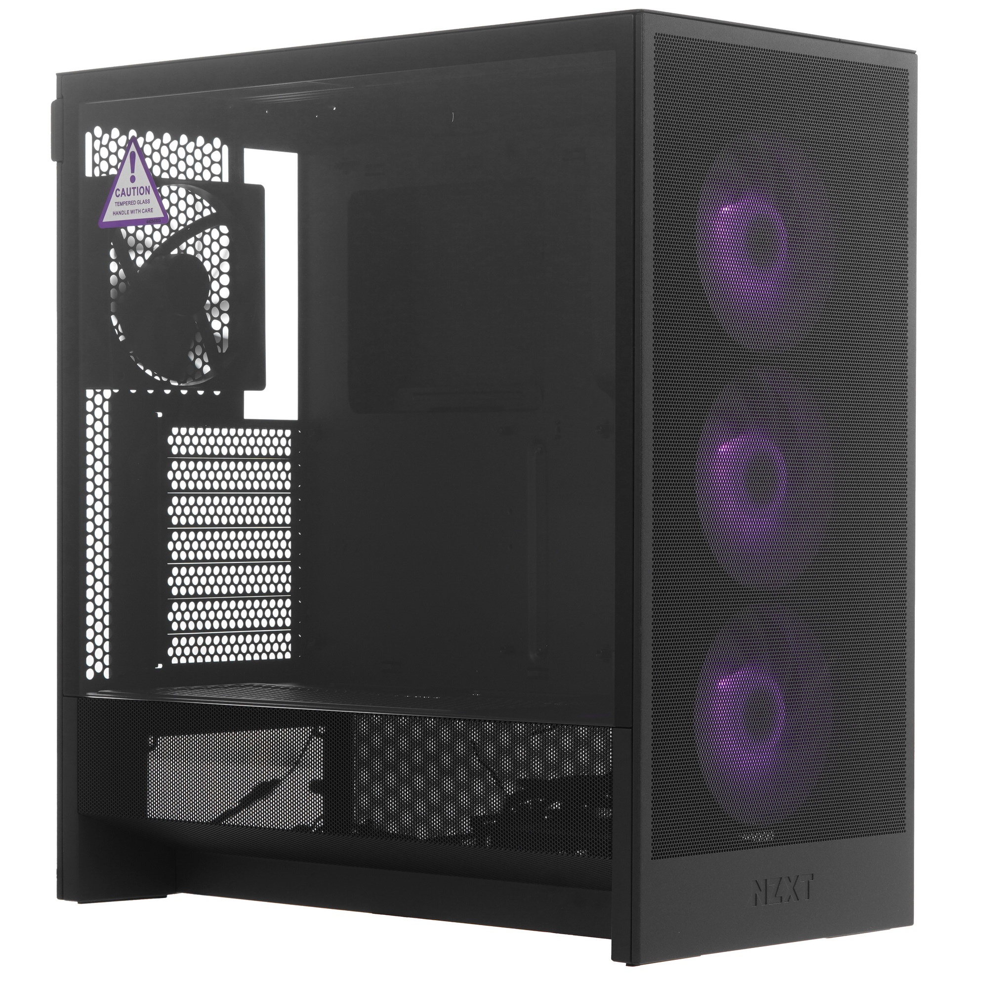 Корпус без блока питания/ Case NZXT H5 Flow RGB, Midi-Tower, TG, 3x120mm RGB + 1x120mm, 1xUSB-A 3.2