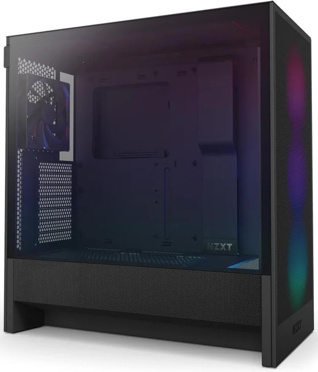 Корпус без блока питания/ Case NZXT H5 Flow RGB, Midi-Tower, TG, 3x120mm RGB + 1x120mm, 1xUSB-A 3.2