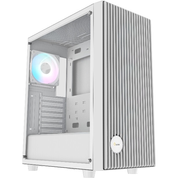 Корпус без блока питания Case PCCooler C3D510 WH, Midi-Tower, TG, Mesh, no fans, 2xUSB-A 3.0, E-ATX,