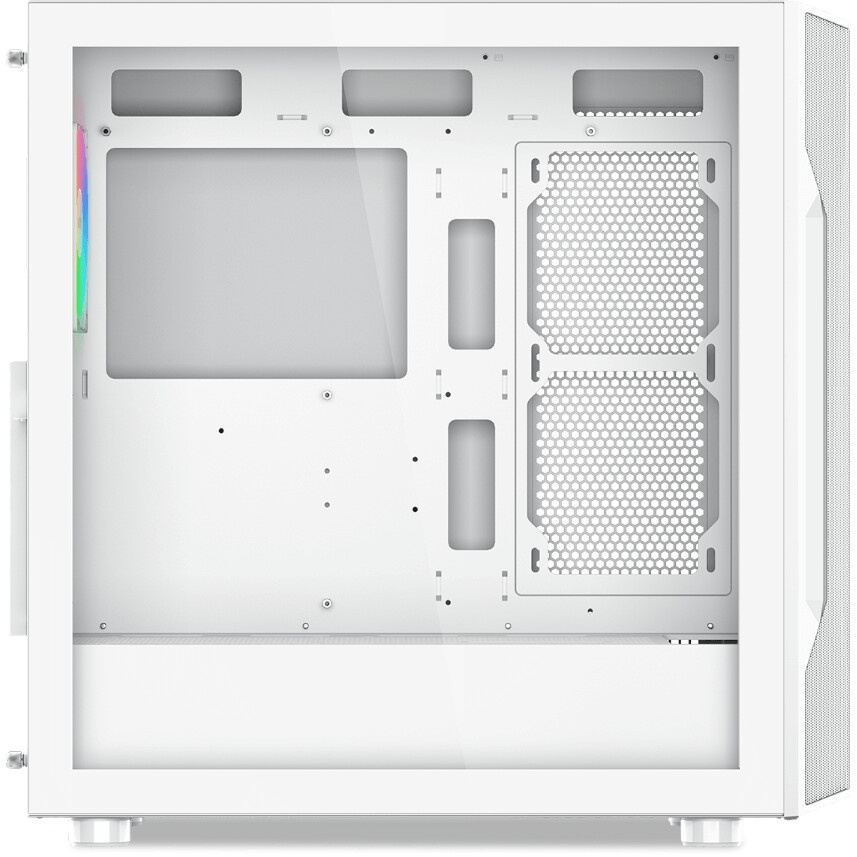 Корпус ПК без блока питания SAMA S40 White, Midi-Tower, TG, 4x120mm ARGB, 2xUSB 3.0 + 1xUSB 3.1 Type