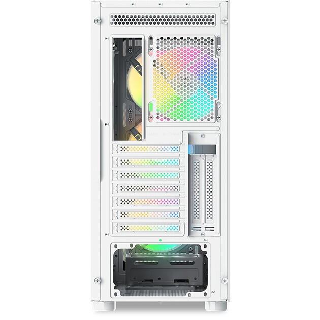 Корпус ПК без блока питания SAMA S40 White, Midi-Tower, TG, 4x120mm ARGB, 2xUSB 3.0 + 1xUSB 3.1 Type