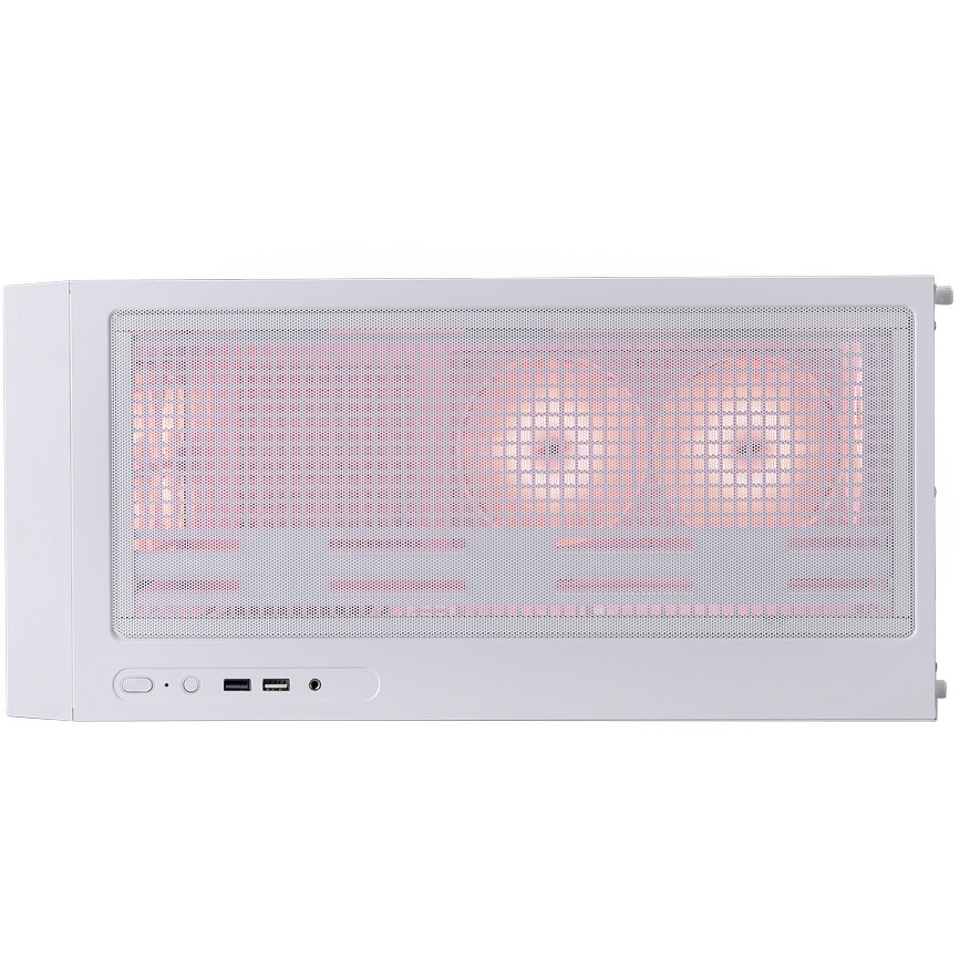Корпус ПК без блока питания SAMA S40 White, Midi-Tower, TG, 4x120mm ARGB, 2xUSB 3.0 + 1xUSB 3.1 Type