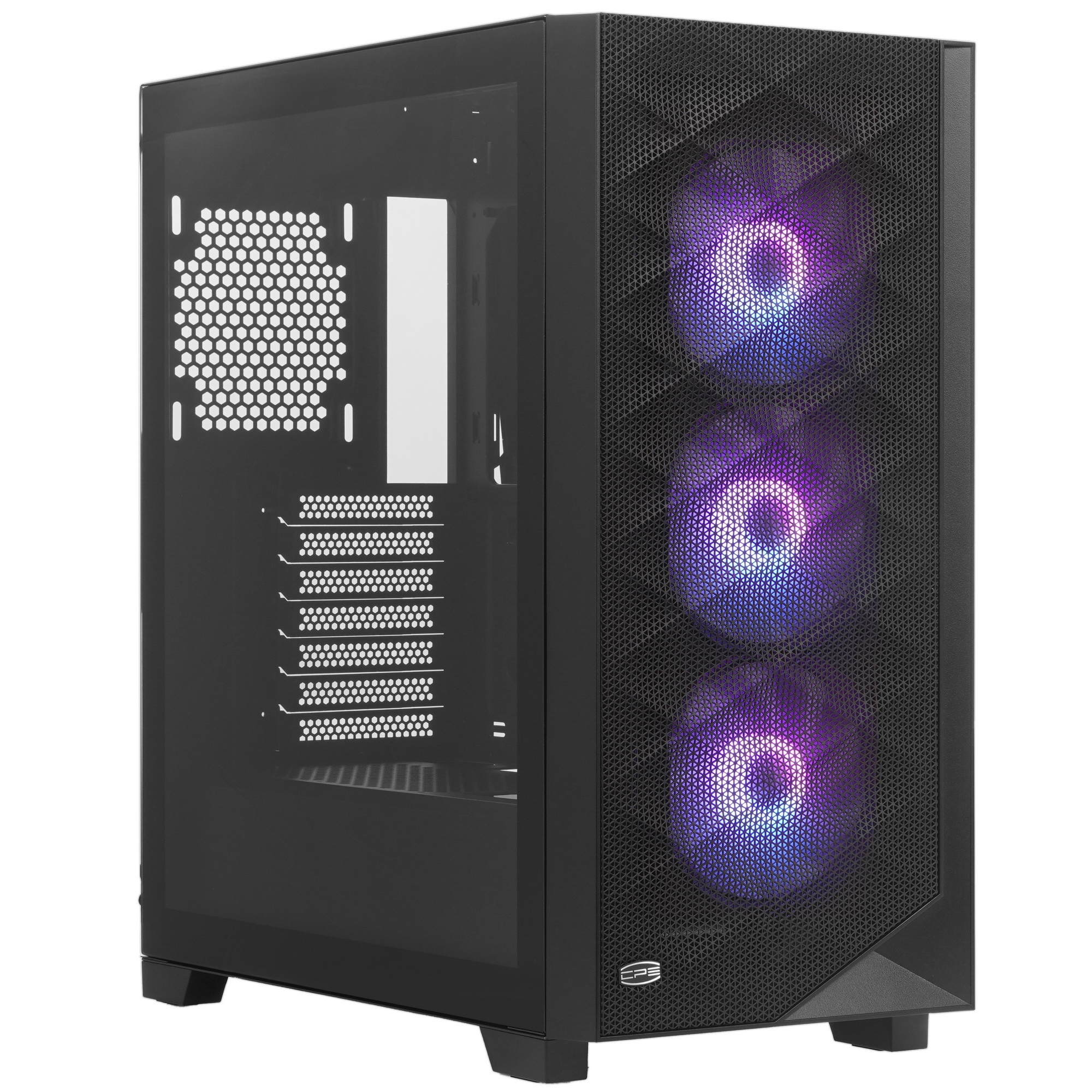 Компьютерный корпус PcCooler C3D510 BK ARGB черный без БП ATX 3x120mm 2xUSB3.0 1xUSB3.1 audio bott P