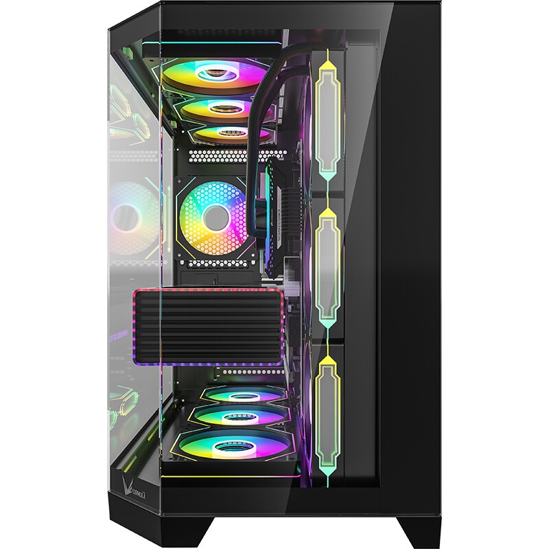 Компьютерный корпус Formula Crystal Z6 Floe черный без БП ATX 4x120mm 2xUSB3.0 1xUSB3.1 audio bott P