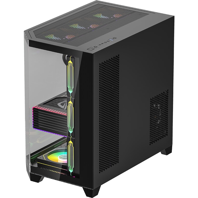 Компьютерный корпус Formula Crystal Z6 Floe черный без БП ATX 4x120mm 2xUSB3.0 1xUSB3.1 audio bott P