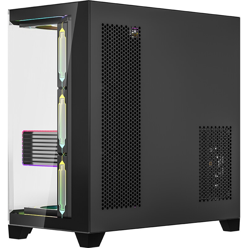 Компьютерный корпус Formula Crystal Z6 Floe черный без БП ATX 4x120mm 2xUSB3.0 1xUSB3.1 audio bott P