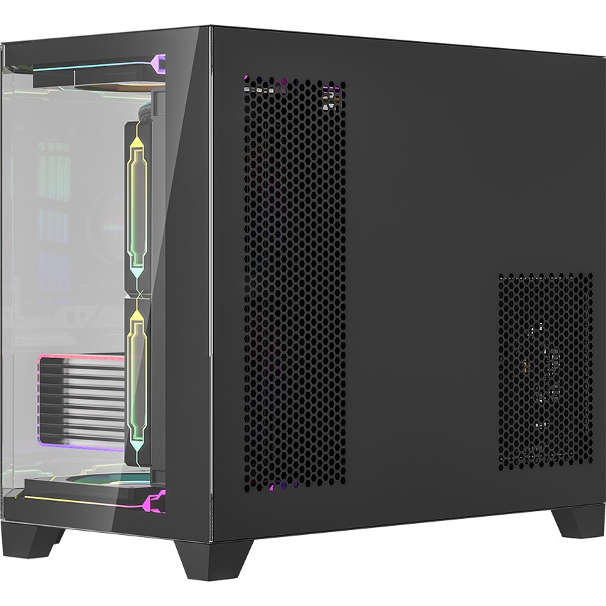 Компьютерный корпус Formula Crystal Z6 Floe черный без БП ATX 4x120mm 2xUSB3.0 1xUSB3.1 audio bott P