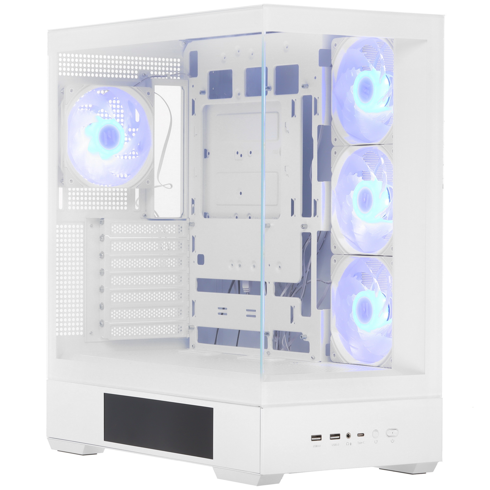 Компьютерный корпус ZALMAN P40 DS, ATX, белый, WINDOW, 9.1-inch LCD screen, 2xCombo(2.5” or 3.5”), 1