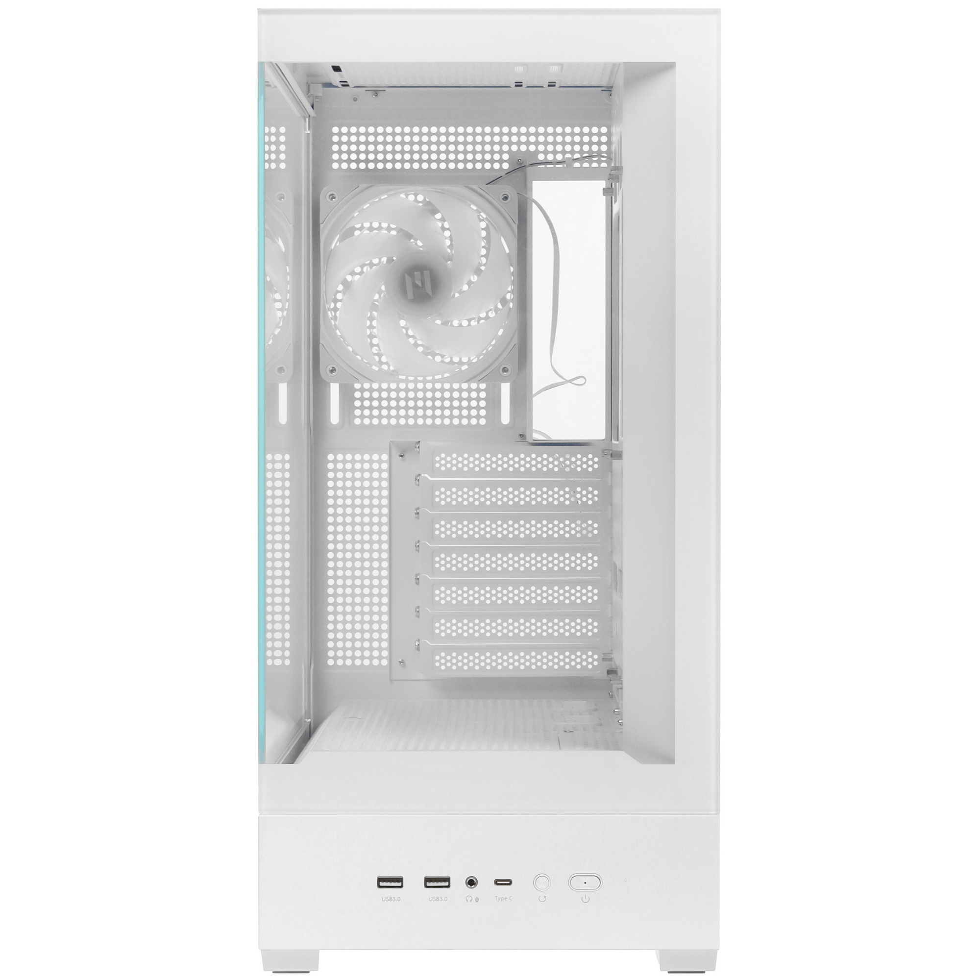 Компьютерный корпус ZALMAN P40 DS, ATX, белый, WINDOW, 9.1-inch LCD screen, 2xCombo(2.5” or 3.5”), 1