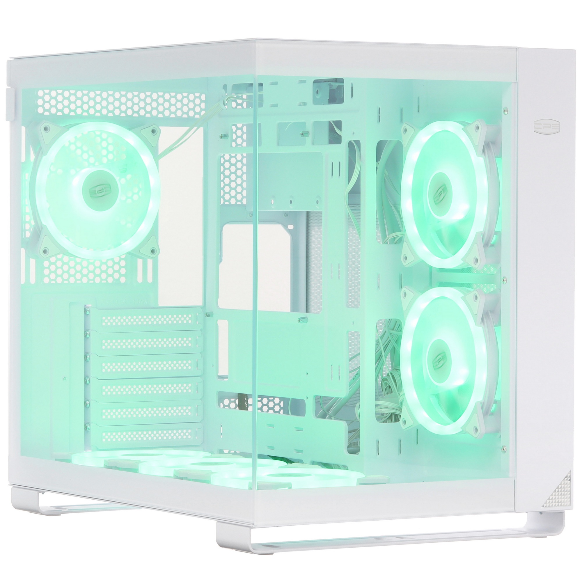 Корпус без блока питания/ Case PCCooler C3T500 ARGB WH, Midi-Tower, TG, 6x120mm ARGB, 1xUSB-C 3.1 +