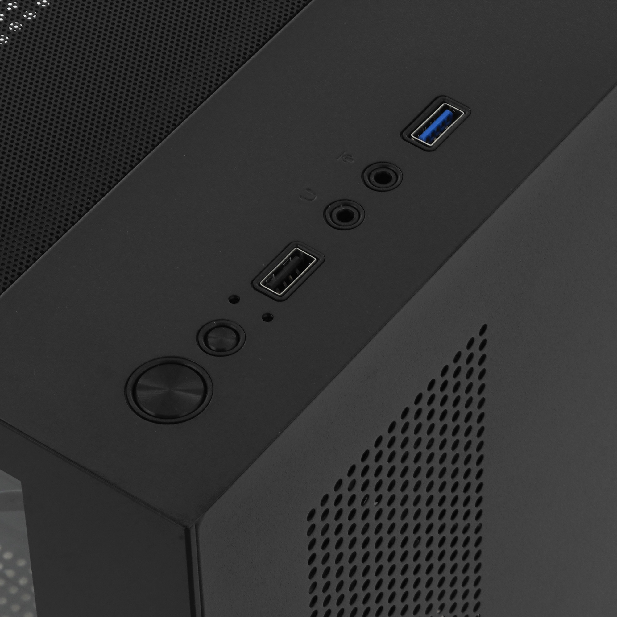 Компьютерный корпус Ginzzu V100 закаленное стекло 1*USB 3.0,1*USB 2.0, AU mATX