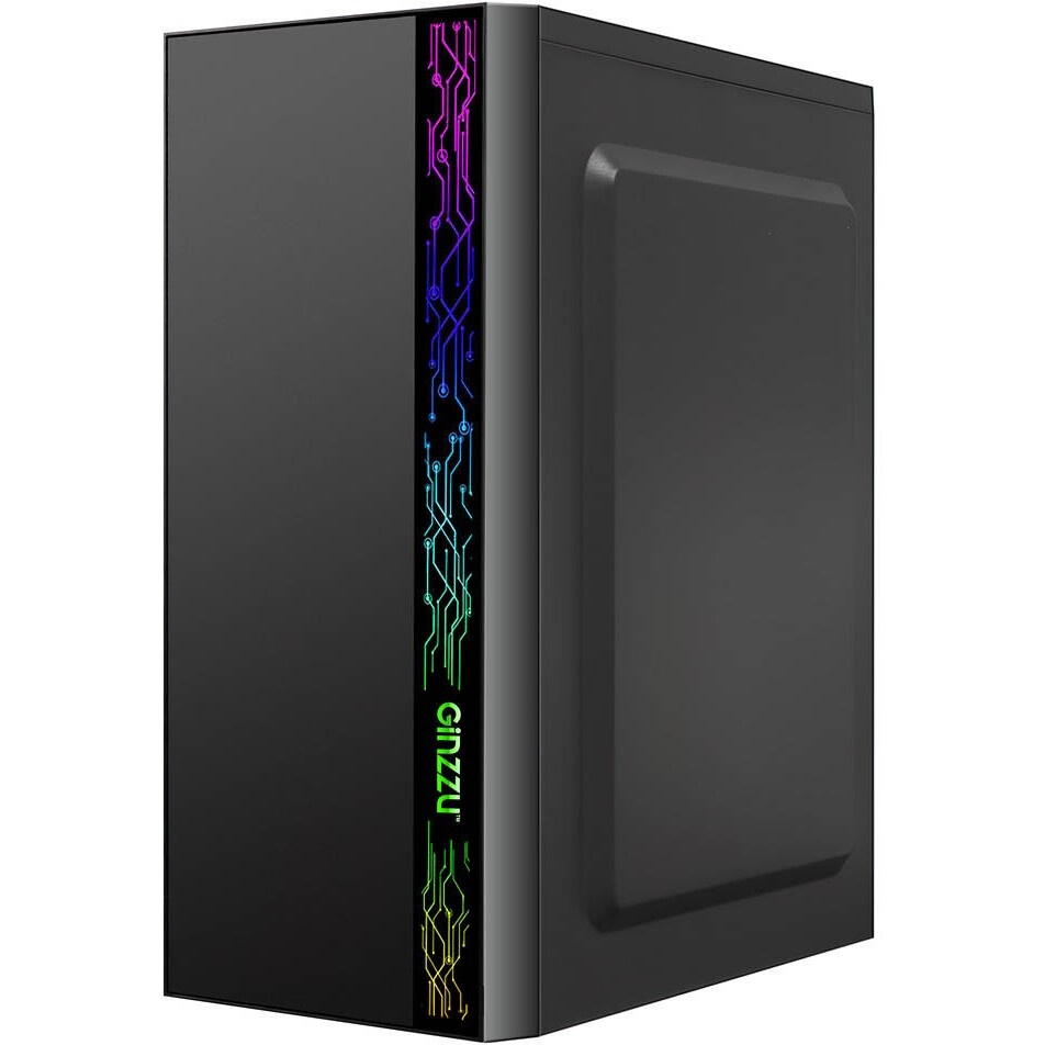 Компьютерный корпус Ginzzu CL280 FAN 12CM RGB*4 USB3.0 Window