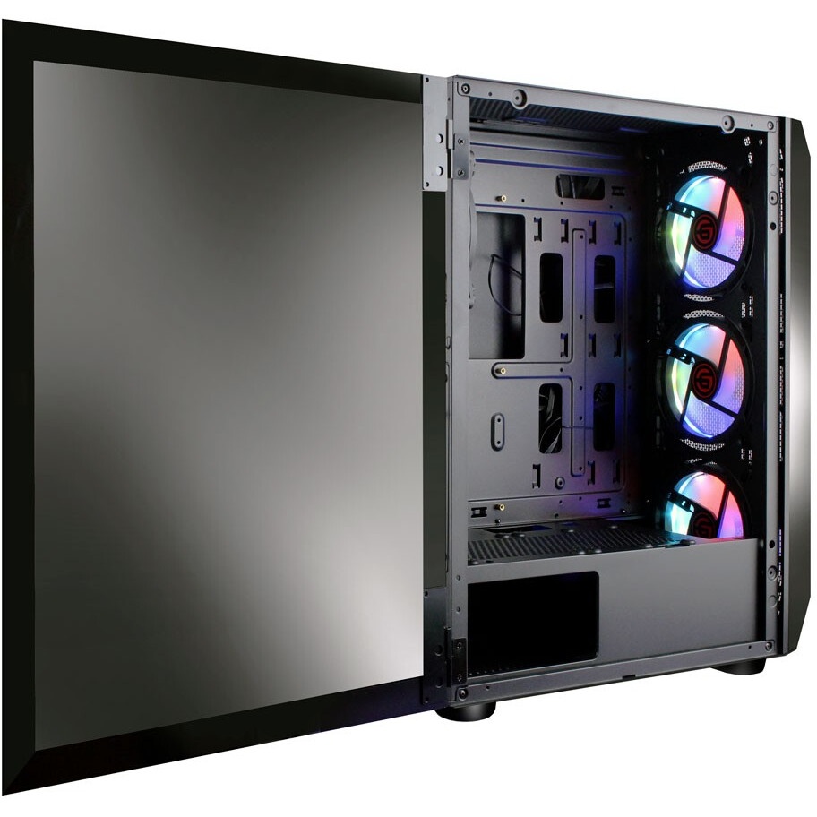Компьютерный корпус Ginzzu CL280 FAN 12CM RGB*4 USB3.0 Window
