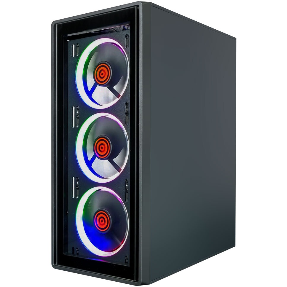 Компьютерный корпус Ginzzu CL280 FAN 12CM RGB*4 USB3.0 Window
