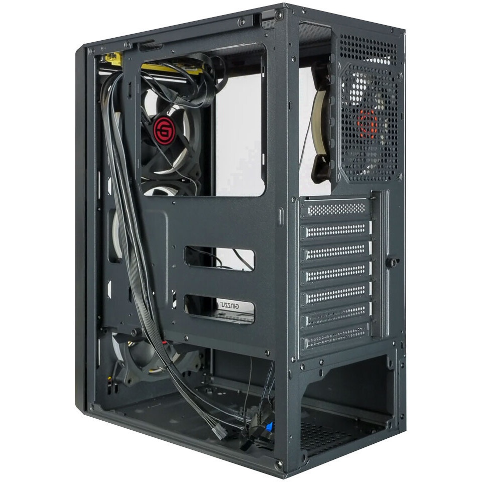 Компьютерный корпус Ginzzu CL280 FAN 12CM RGB*4 USB3.0 Window