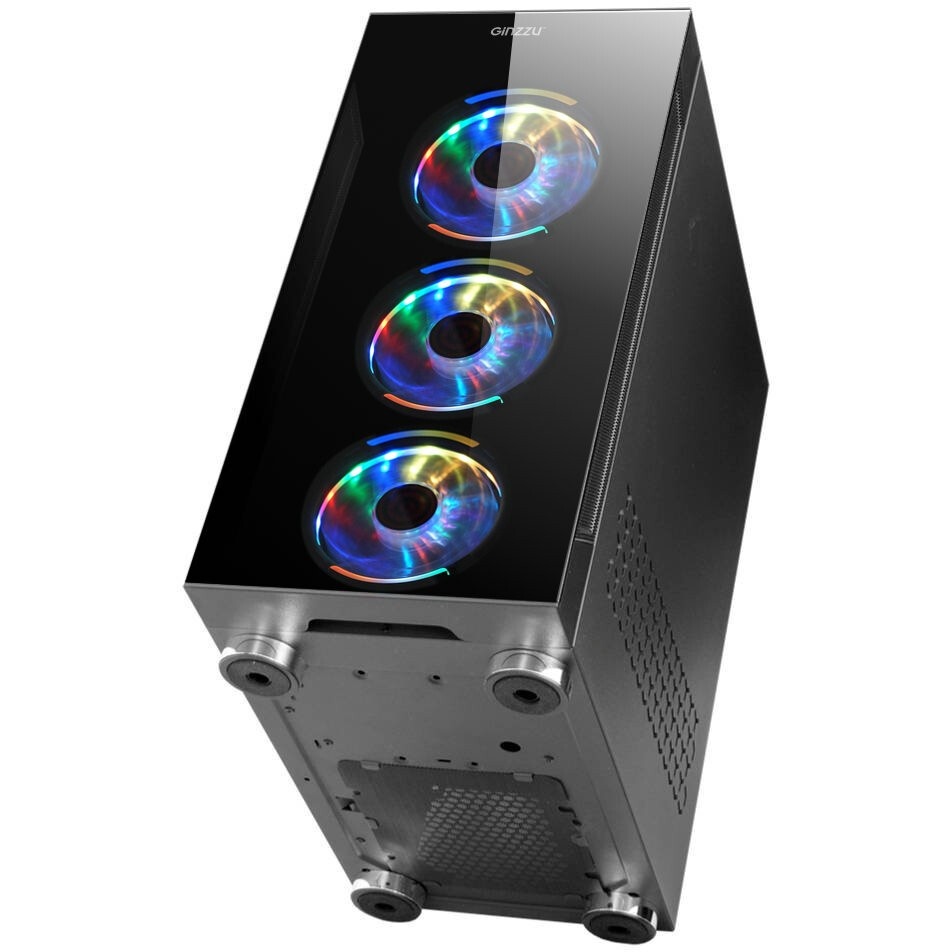 Компьютерный корпус Ginzzu CL280 FAN 12CM RGB*4 USB3.0 Window