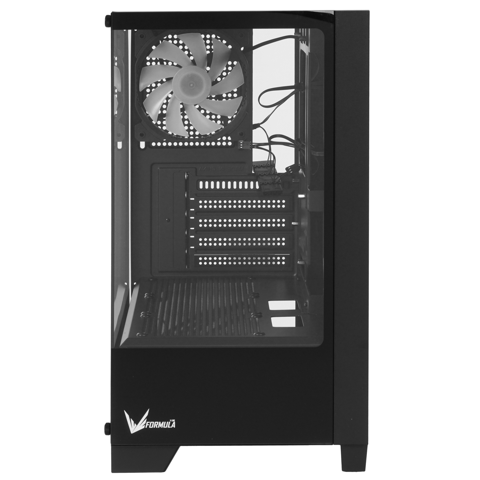 Компьютерный корпус Formula Crystal Z1M Plus FR черный без БП mATX 5x120mm 2xUSB3.0 1xUSB3.1 audio b
