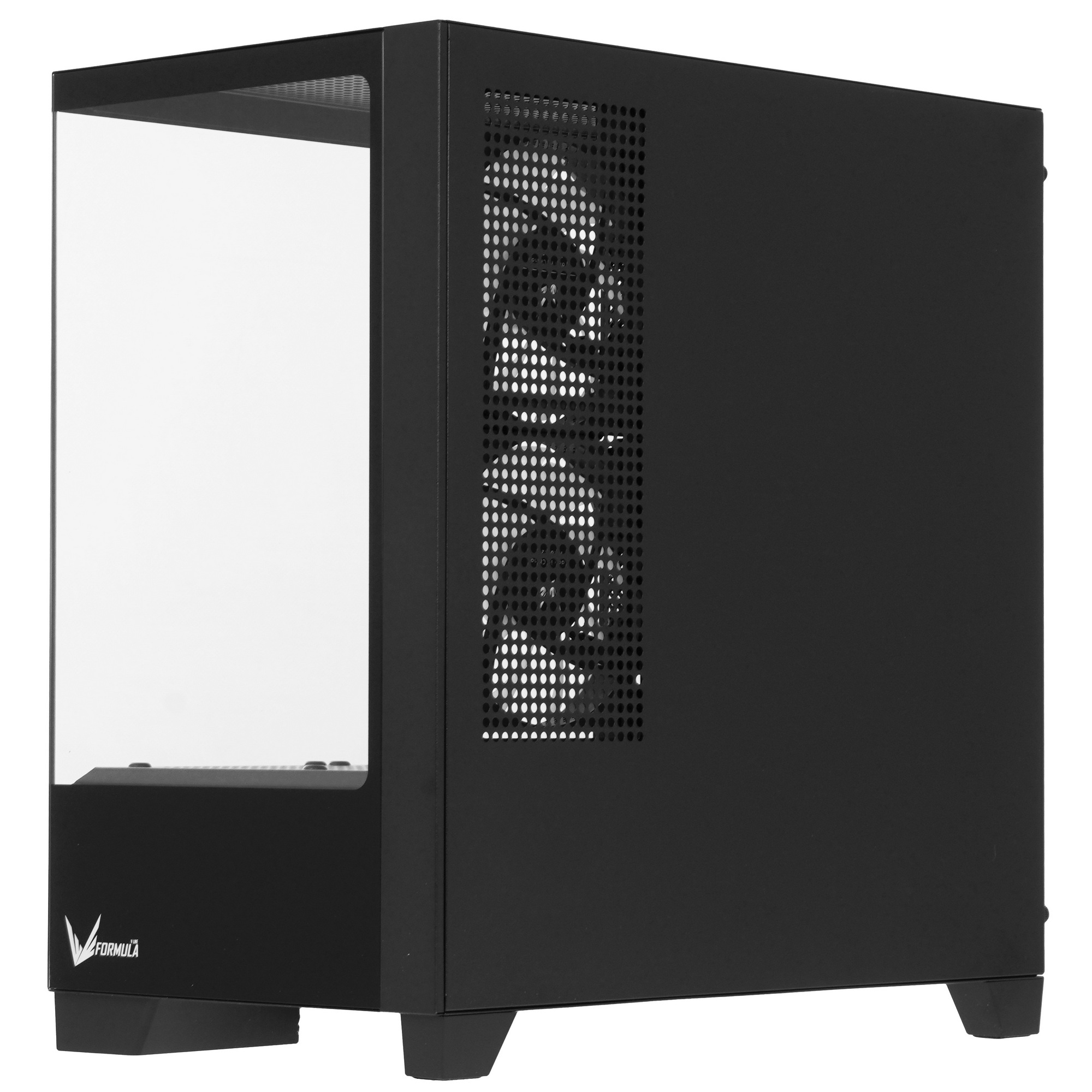 Компьютерный корпус Formula Crystal Z1M Plus FR черный без БП mATX 5x120mm 2xUSB3.0 1xUSB3.1 audio b