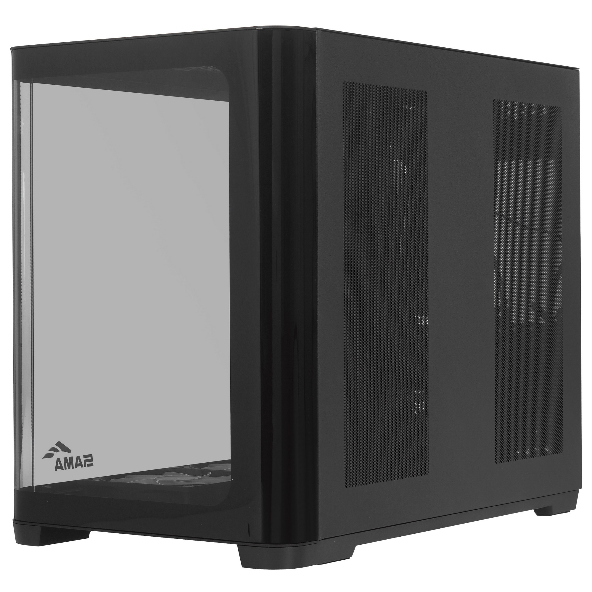 Корпус ПК без блока питания SAMA V60 Black, Midi-Tower, TG, 7x120mm ARGB, 2xUSB 3.0 + 1xUSB 3.1 Type