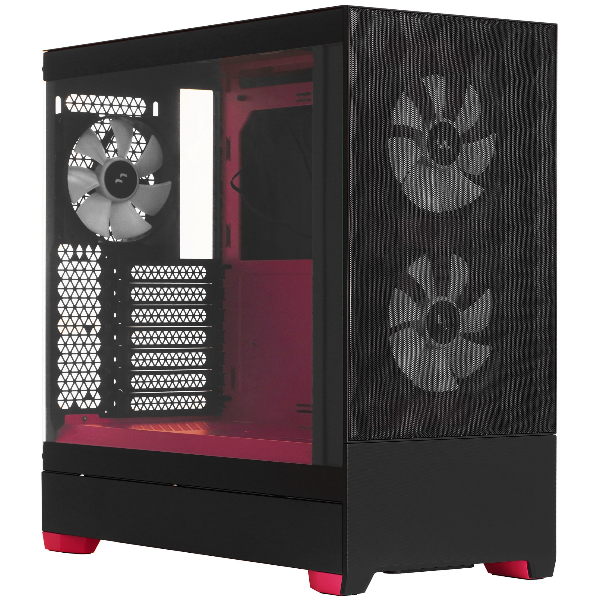 Корпус ПК без блока питания Fractal Design Pop Air RGB Magenta Core TG Clear Tint, Midi-Tower, 3x120