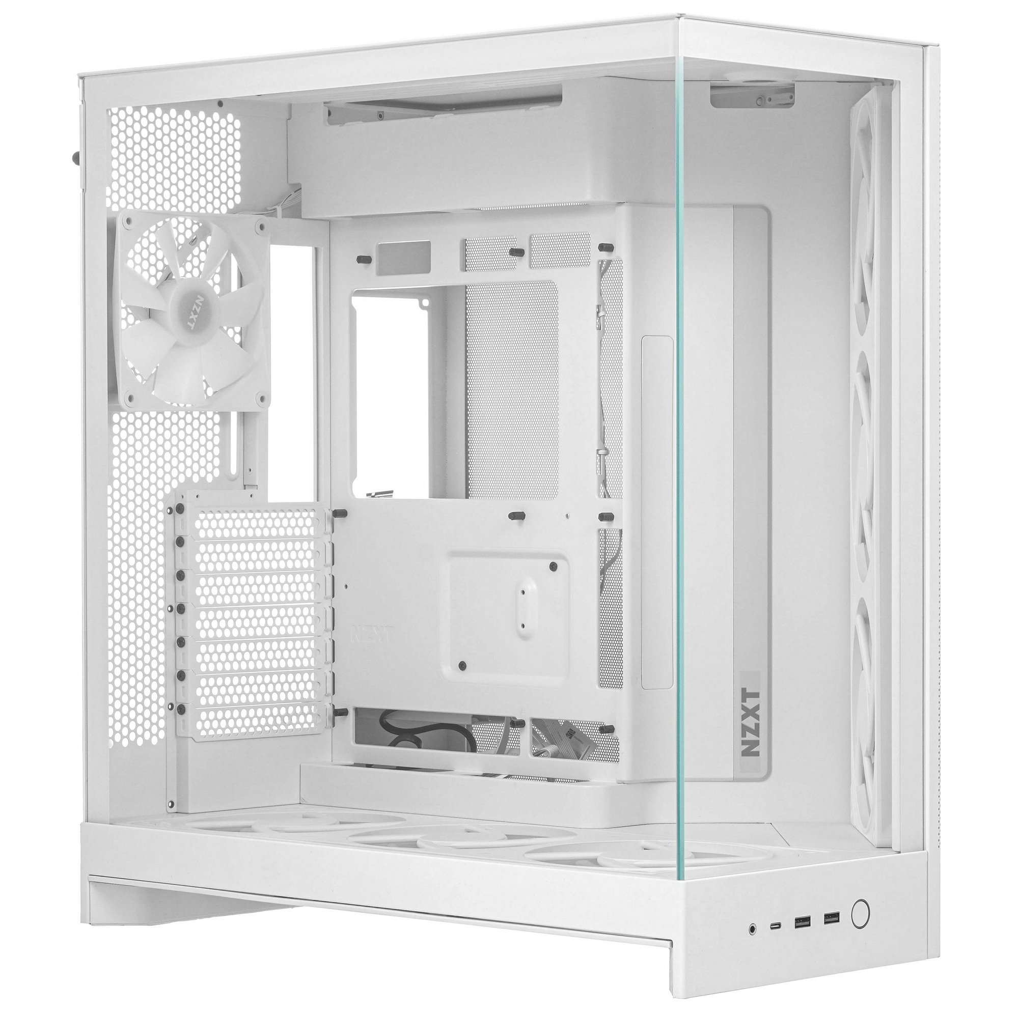Корпус без блока питания/ Case NZXT H9 Flow RGB+ (2025), Midi-Tower, TG, 6x140mm RGB + 1x120mm RGB,